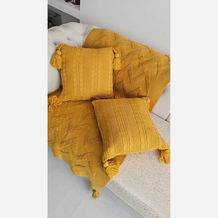 کاور کوسن اکرلیک ترک طرح گیس بافت رنگبندی کامل
