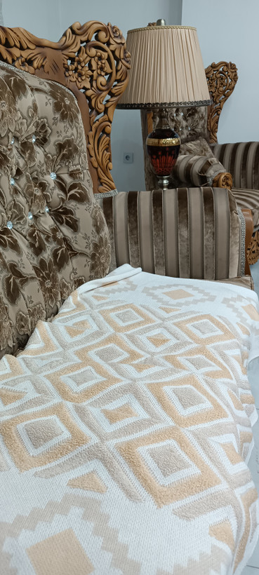 شال مبل طرح پانچ اکرلیک ترک ابعاد 140*170