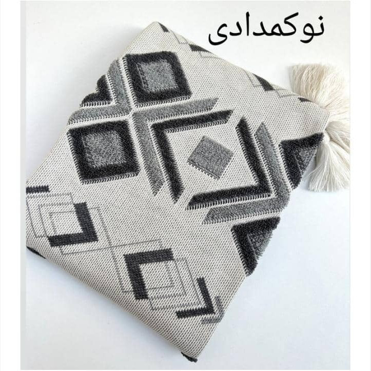 شال مبل طوسی طرح پانچ و تک رنگ