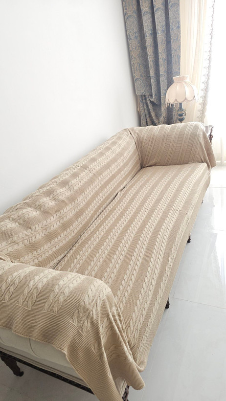 شال مبل 3متری اکرلیک ترک طرح مارپیچ140*3