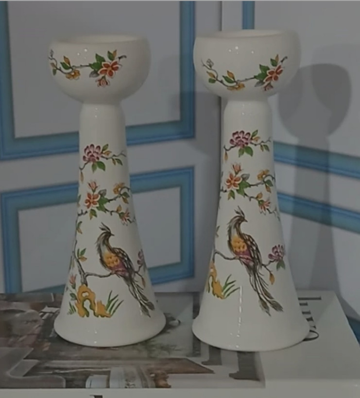 شمعدان سرامیکی بیست سانتی