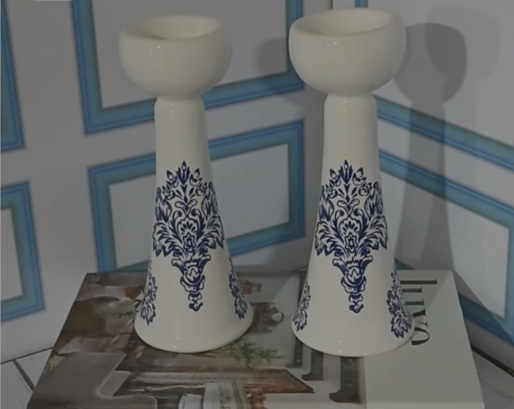 شمعدان سرامیکی بیست سانتی