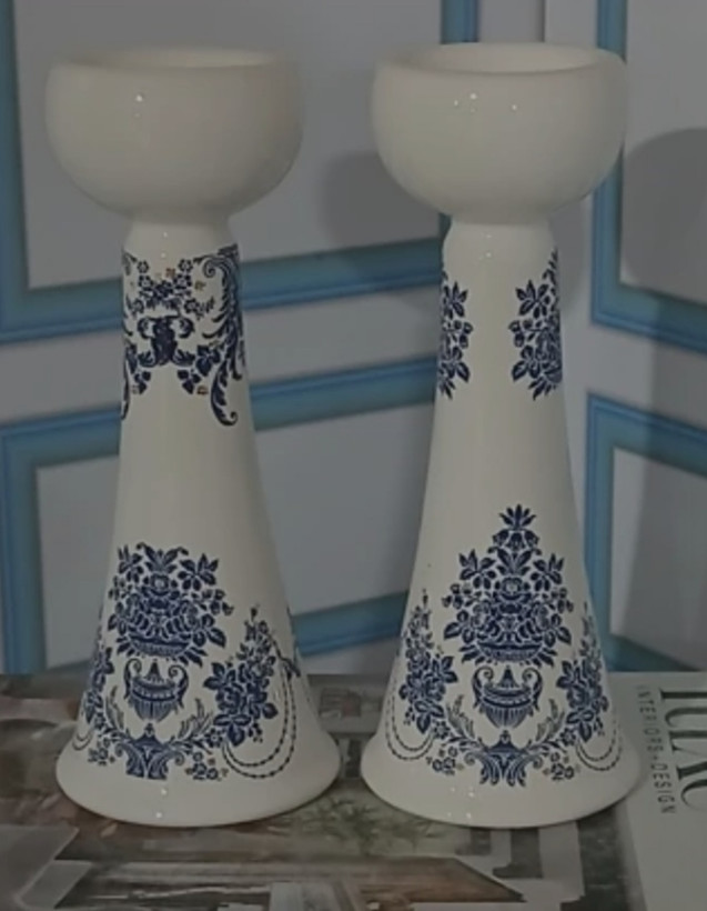 شمعدان سرامیکی بیست سانتی