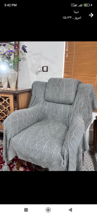 شال مبل اکرلیک ترک طرح دیانا ابعاد 140*170