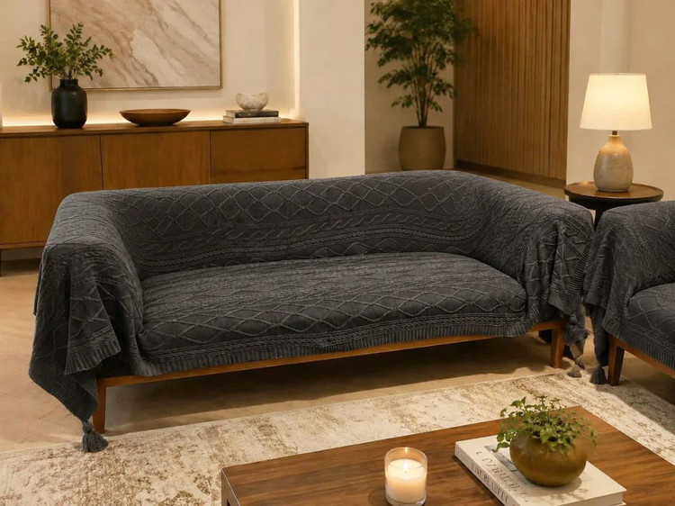 شال مبل اکرلیک ترک طرح دیانا ابعاد 140*170
