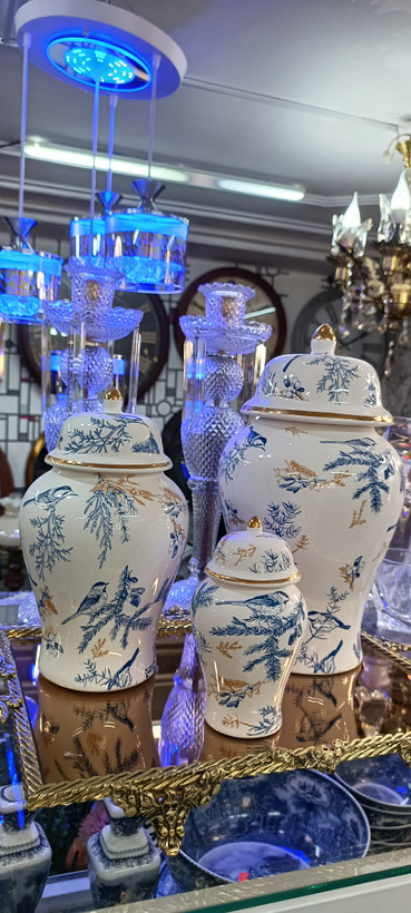 جینجرجار سه عددی در بیست طرح لاستر طلا ضمانت ارسال